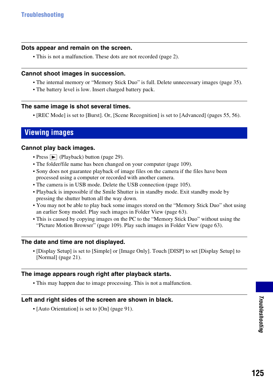 Viewing images | Sony DSC-T300 User Manual | Page 125 / 147