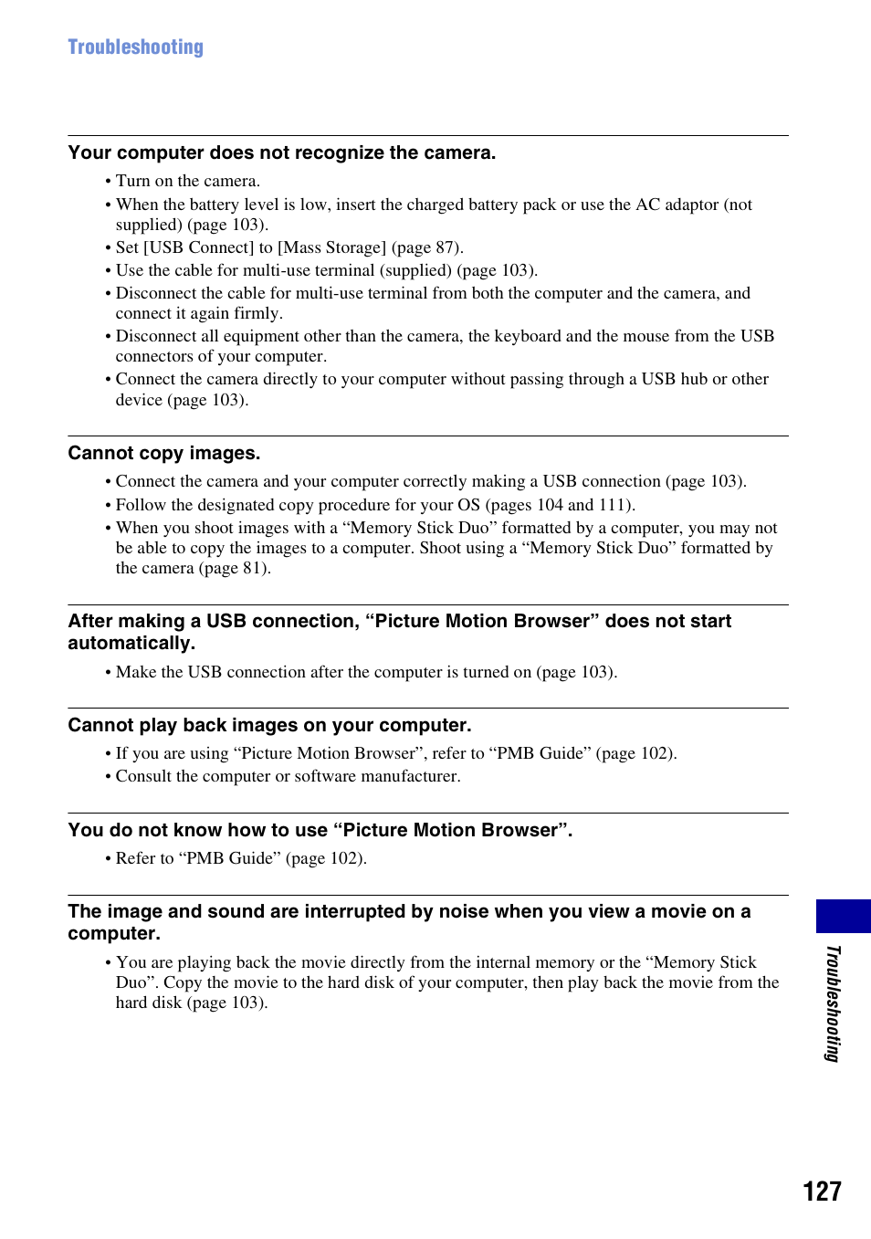 Sony DSC-T300 User Manual | Page 127 / 147