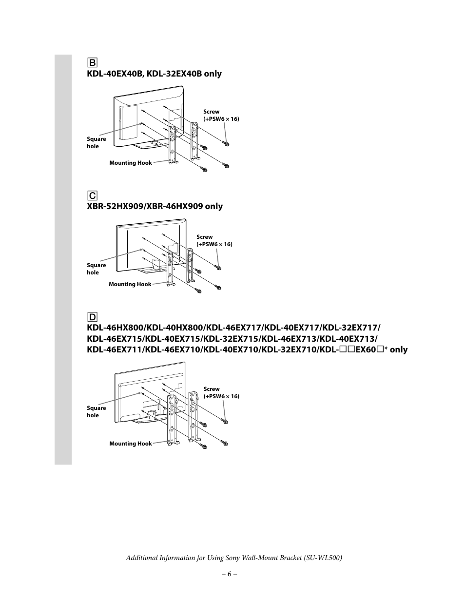 Sony KDL-46EX700 User Manual | Page 6 / 10