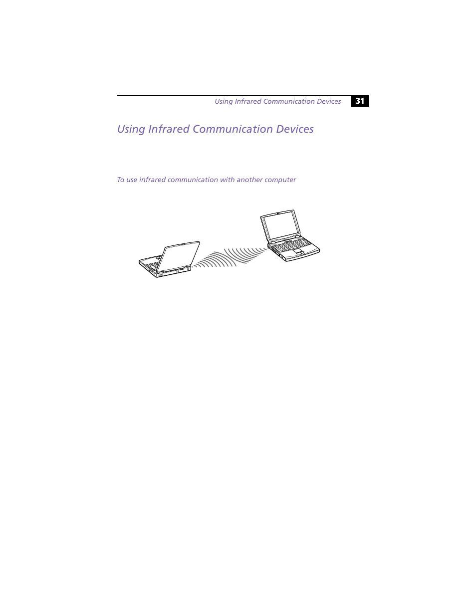 Using infrared communication devices | Sony PCG-F360 User Manual | Page 41 / 98