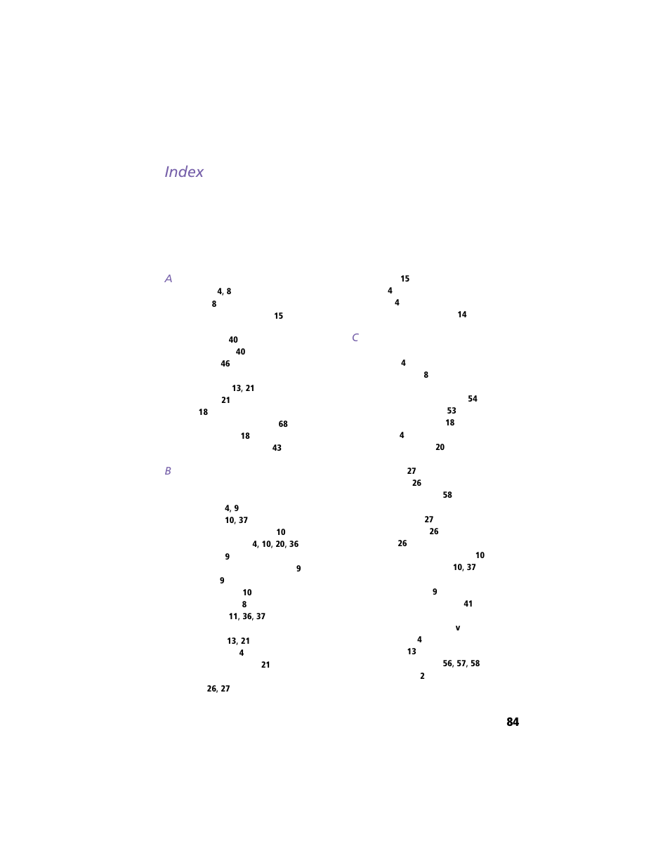 Index | Sony PCG-F360 User Manual | Page 94 / 98