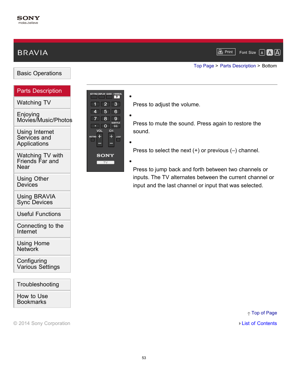 Bottom | Sony KDL-60W850B User Manual | Page 59 / 245