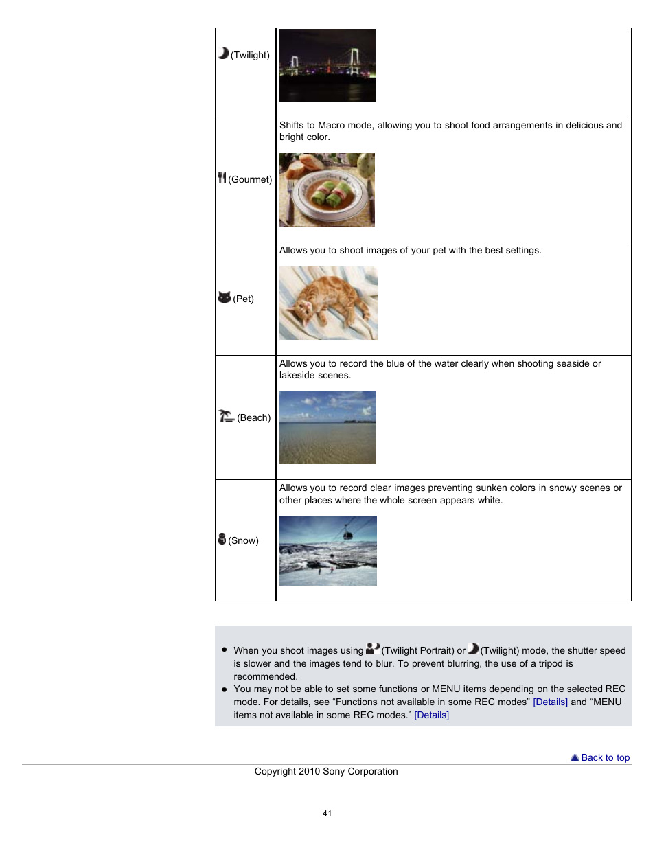 Sony DSC-W530 User Manual | Page 41 / 167