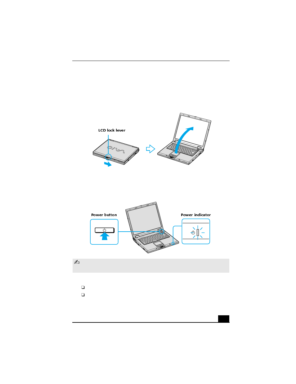 Starting your notebook | Sony PCG-GRX590K User Manual | Page 27 / 72