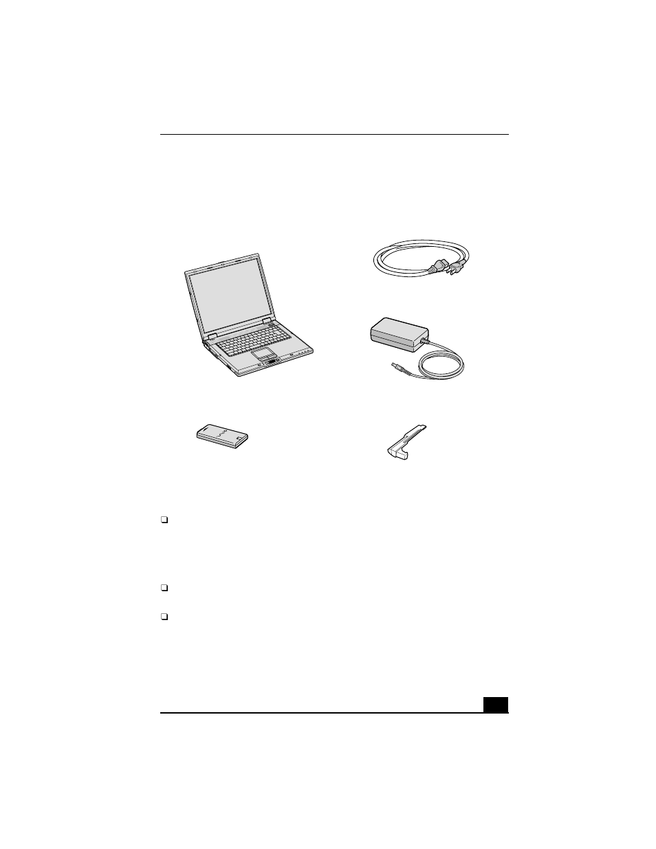 Unpacking your notebook, Documents | Sony PCG-GRX590K User Manual | Page 7 / 72