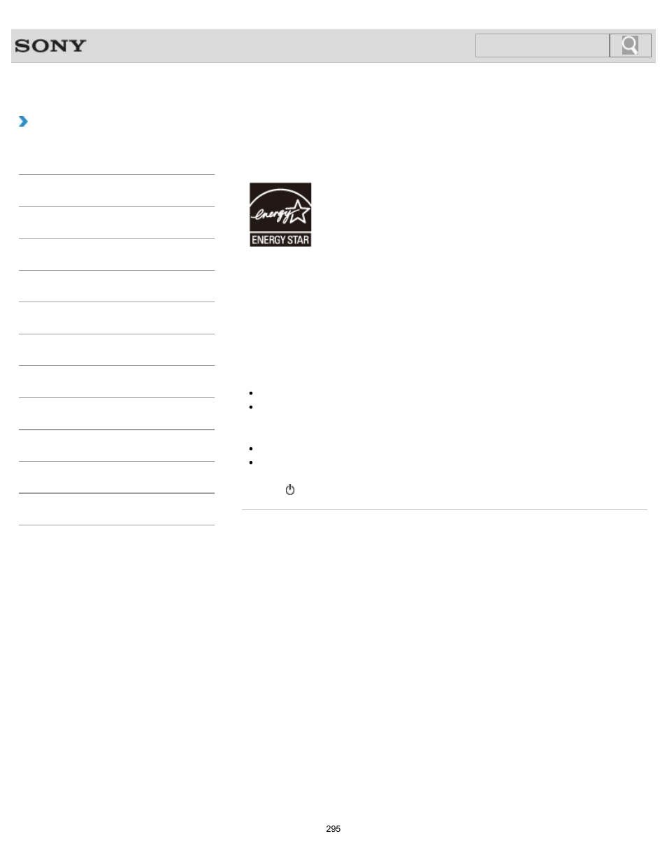 About the international energy star(r) program, How to use, Search | Sony SVT151190X User Manual | Page 295 / 399