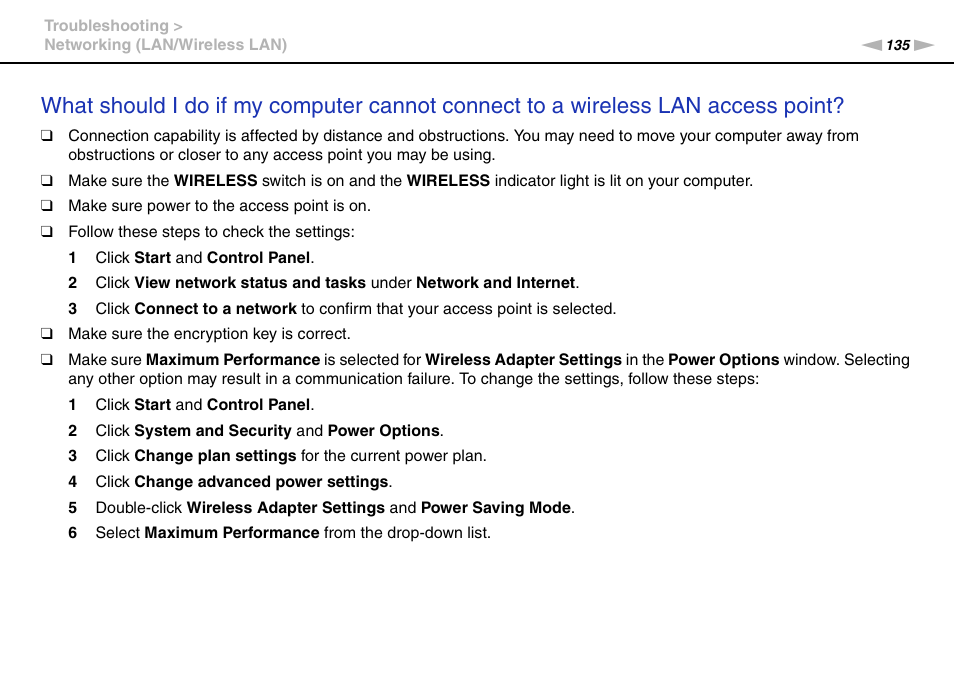 Sony VPCCA390X User Manual | Page 135 / 166