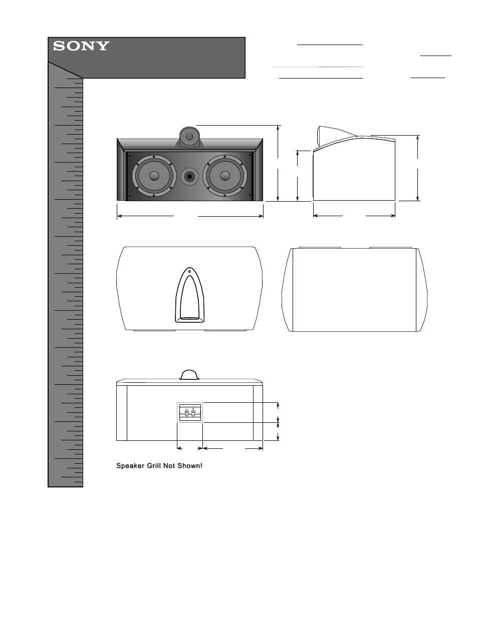 Sony SS-CNX70ED User Manual | 1 page