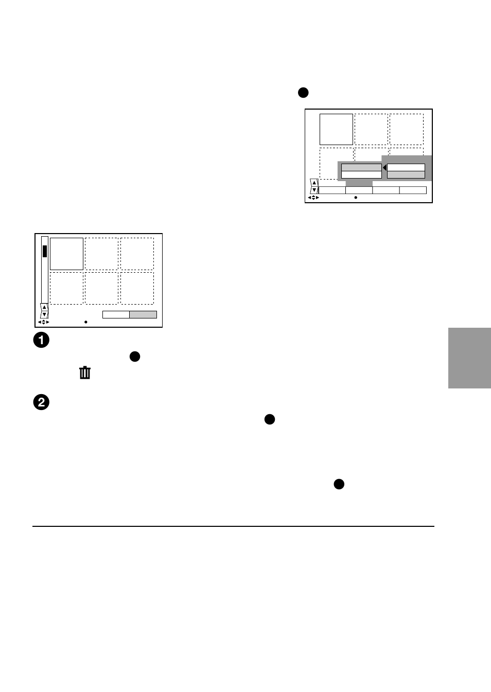 When selecting all, When selecting select, Select ok with the control button, then press z | Advanced operations | Sony MVC-FD88 User Manual | Page 45 / 132