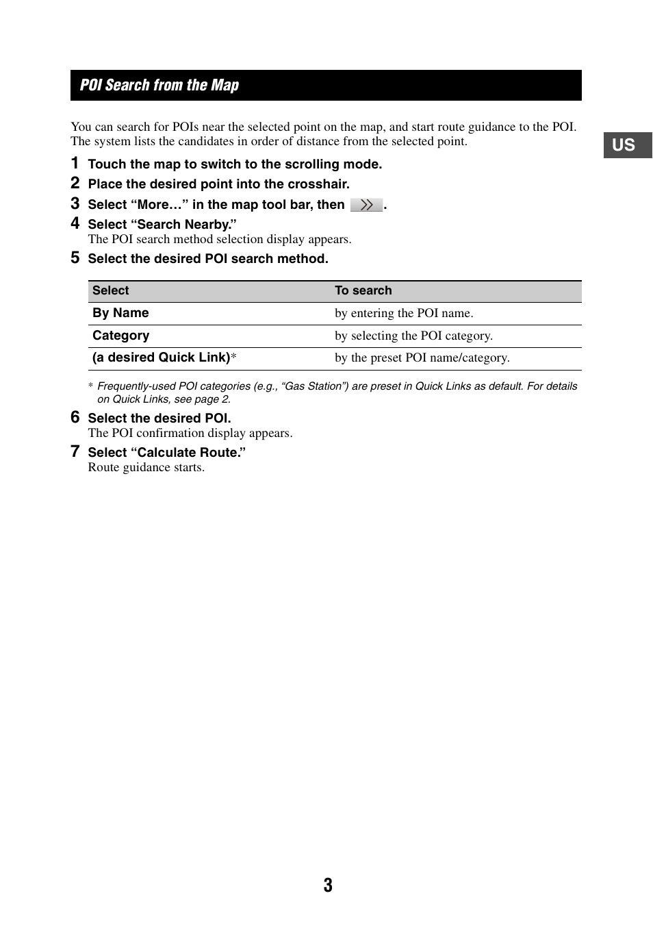 Poi search from the map | Sony NV-U83T User Manual | Page 3 / 21