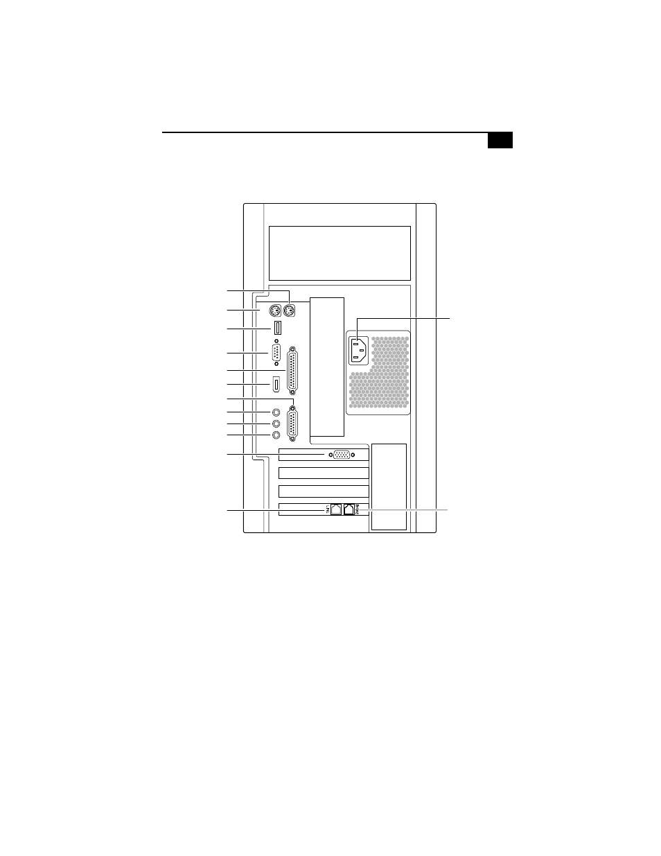 Rear view, Identifying components | Sony PCV-R528DS User Manual | Page 15 / 116