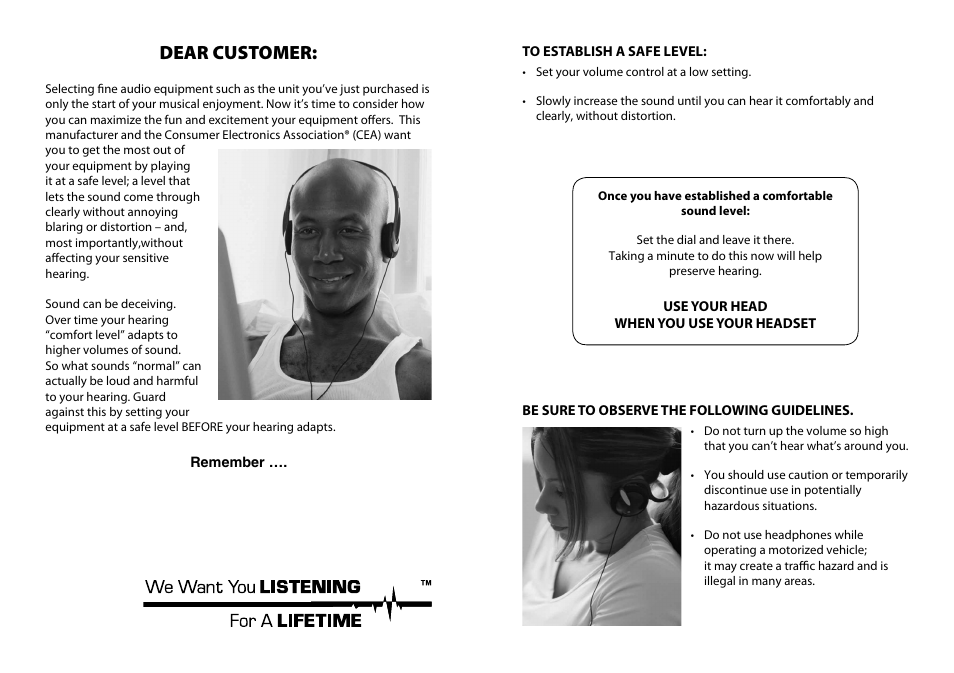 Dear customer | Sony DVP-FX820P User Manual | Page 2 / 2