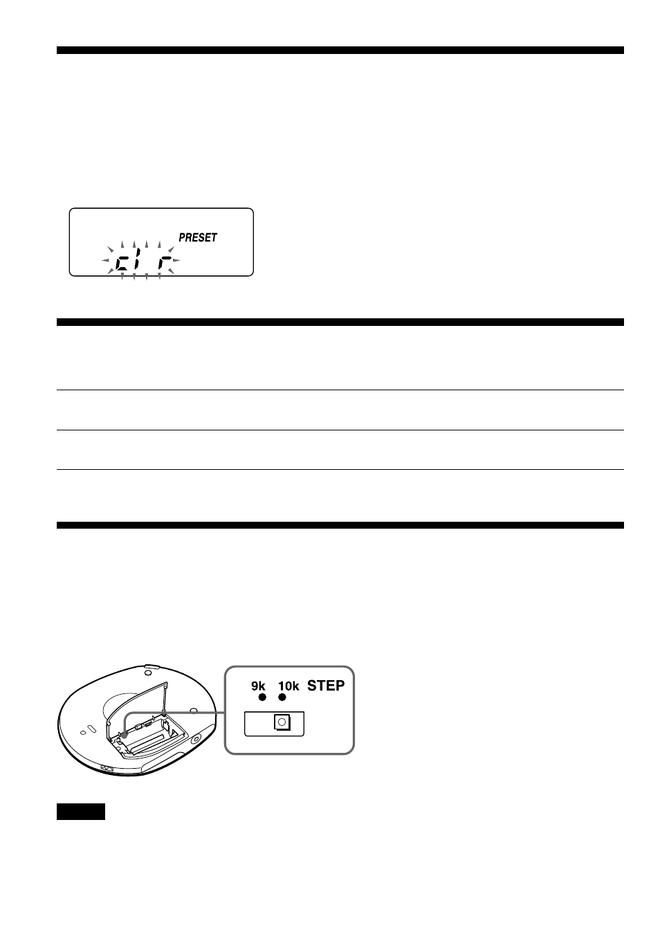 Playing preset radio stations, Changing the tuning interval | Sony D-F20 User Manual | Page 12 / 24