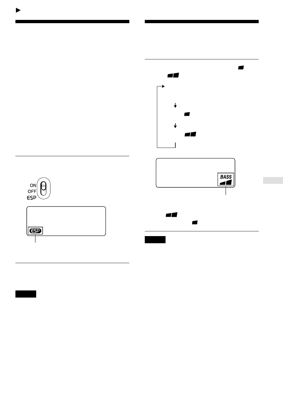 Available features, Emphasizing the bass sound (sound), To maximize the skip protection performance | Esp max), 13 emphasizing the bass sound | Sony D-F20 User Manual | Page 13 / 24