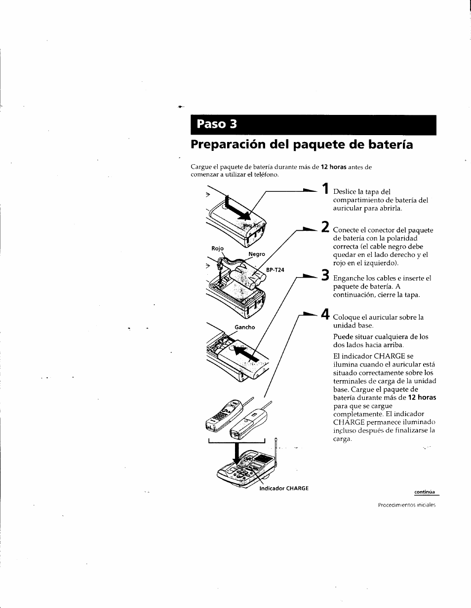 Preparación del paquete de batería, Paso 3 | Sony SPP-A957 User Manual | Page 51 / 79