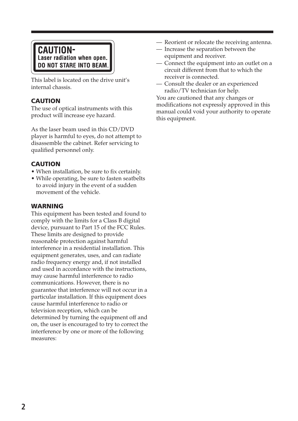 Sony XAV-C1 User Manual | Page 2 / 183