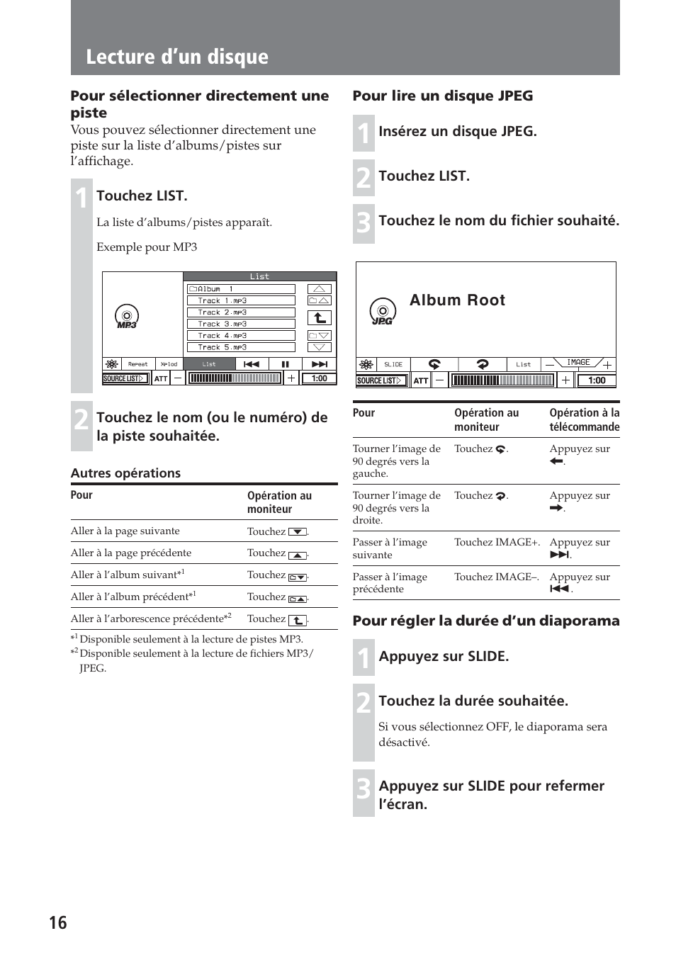 Lecture d’un disque, Album root | Sony XAV-C1 User Manual | Page 76 / 183