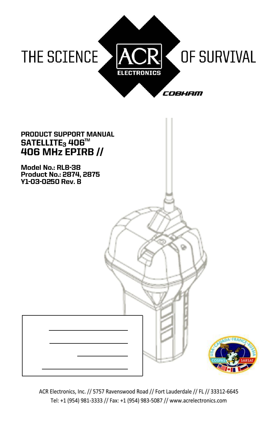 ACR Electronics Satellite3 406 RLB-38 User Manual | 31 pages