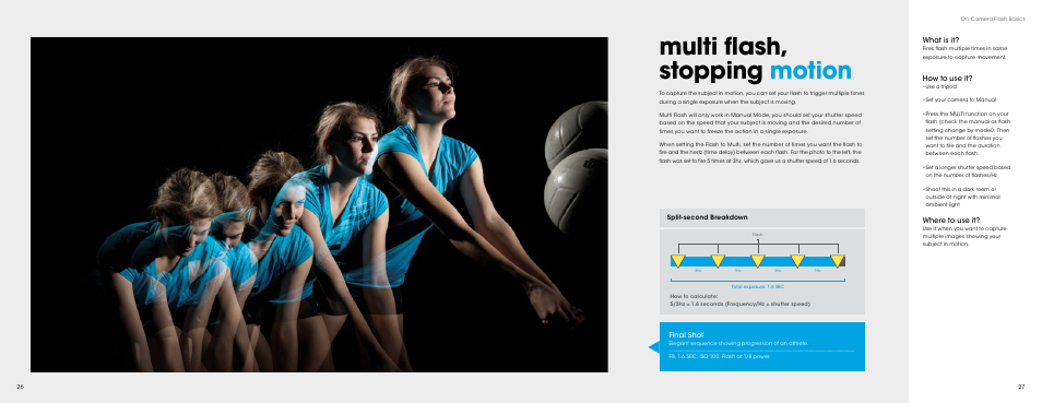 Multi flash, stopping motion, 26 multi flash, stopping motion | Sony HVL-LE1 User Manual | Page 14 / 30