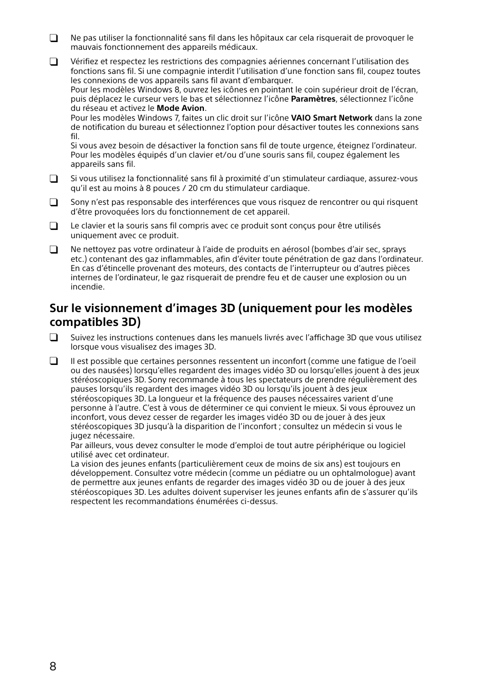 Sony SVT212190X User Manual | Page 8 / 24