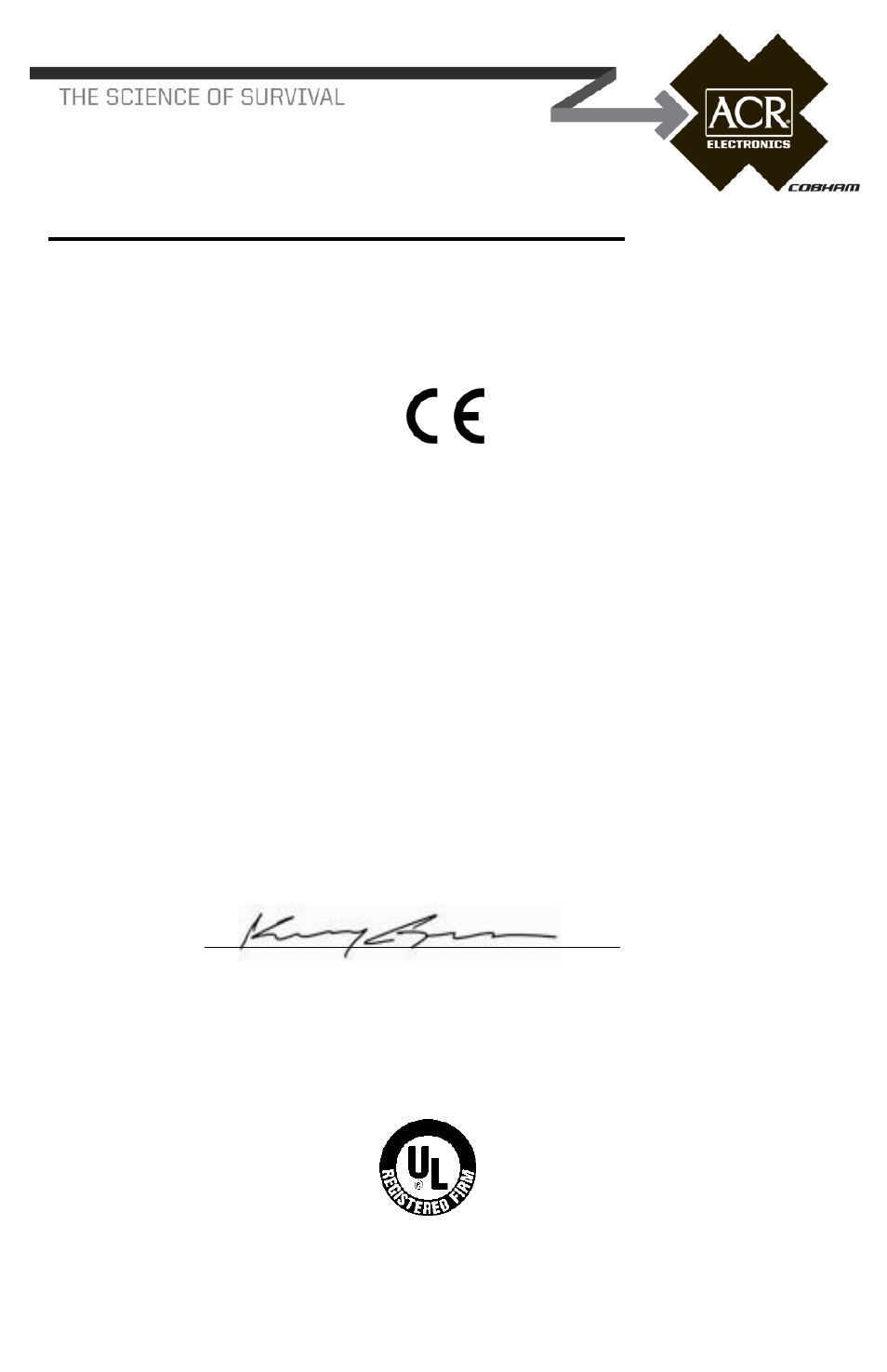 Ec declaration of conformity | ACR Electronics Y1-03-0229C User Manual | Page 13 / 13