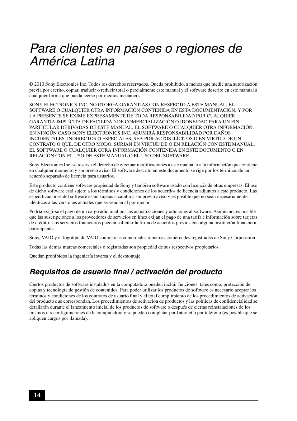 Sony VPCS134GX User Manual | Page 14 / 28