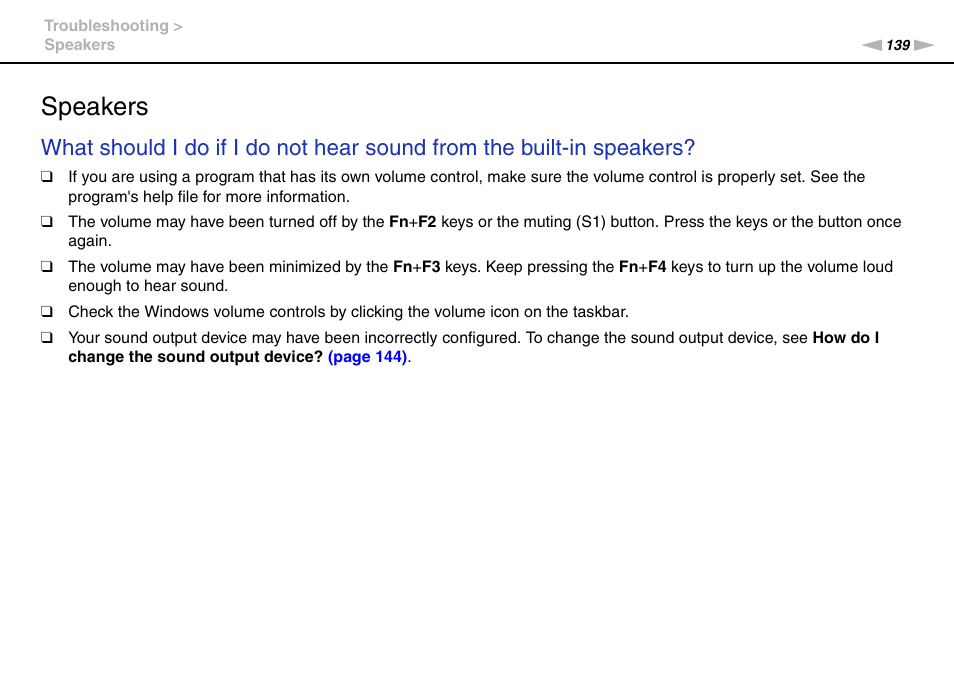 Speakers | Sony VGN-NW320F User Manual | Page 139 / 151