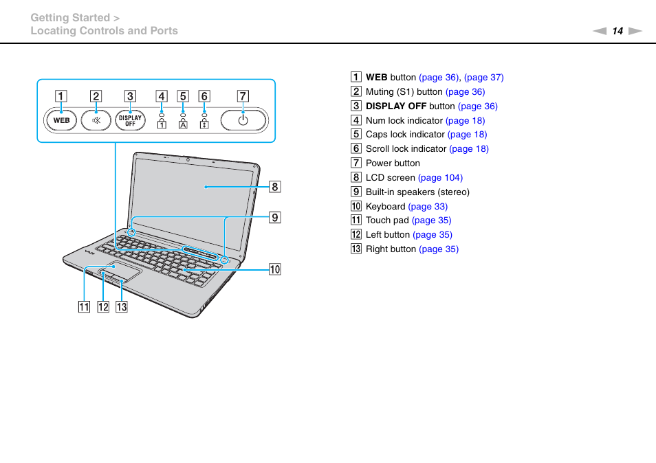 Sony VGN-NW320F User Manual | Page 14 / 151