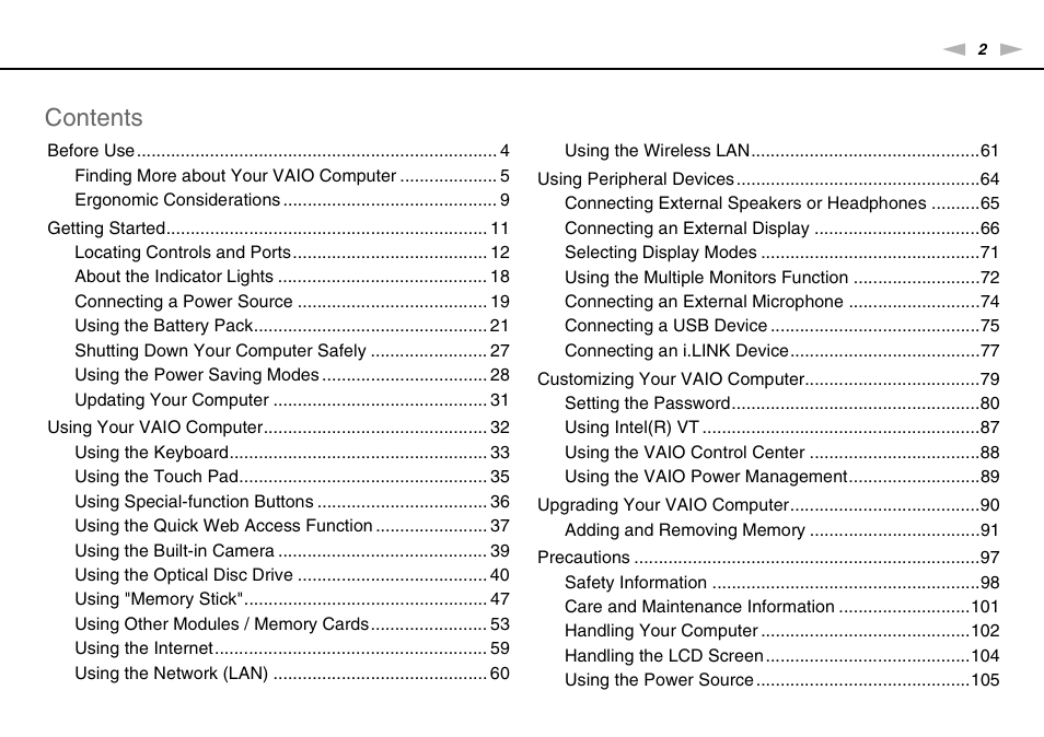 Sony VGN-NW320F User Manual | Page 2 / 151