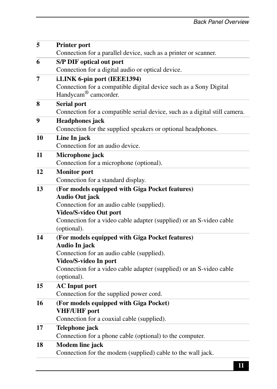 Sony PCV-RX690G User Manual | Page 11 / 100