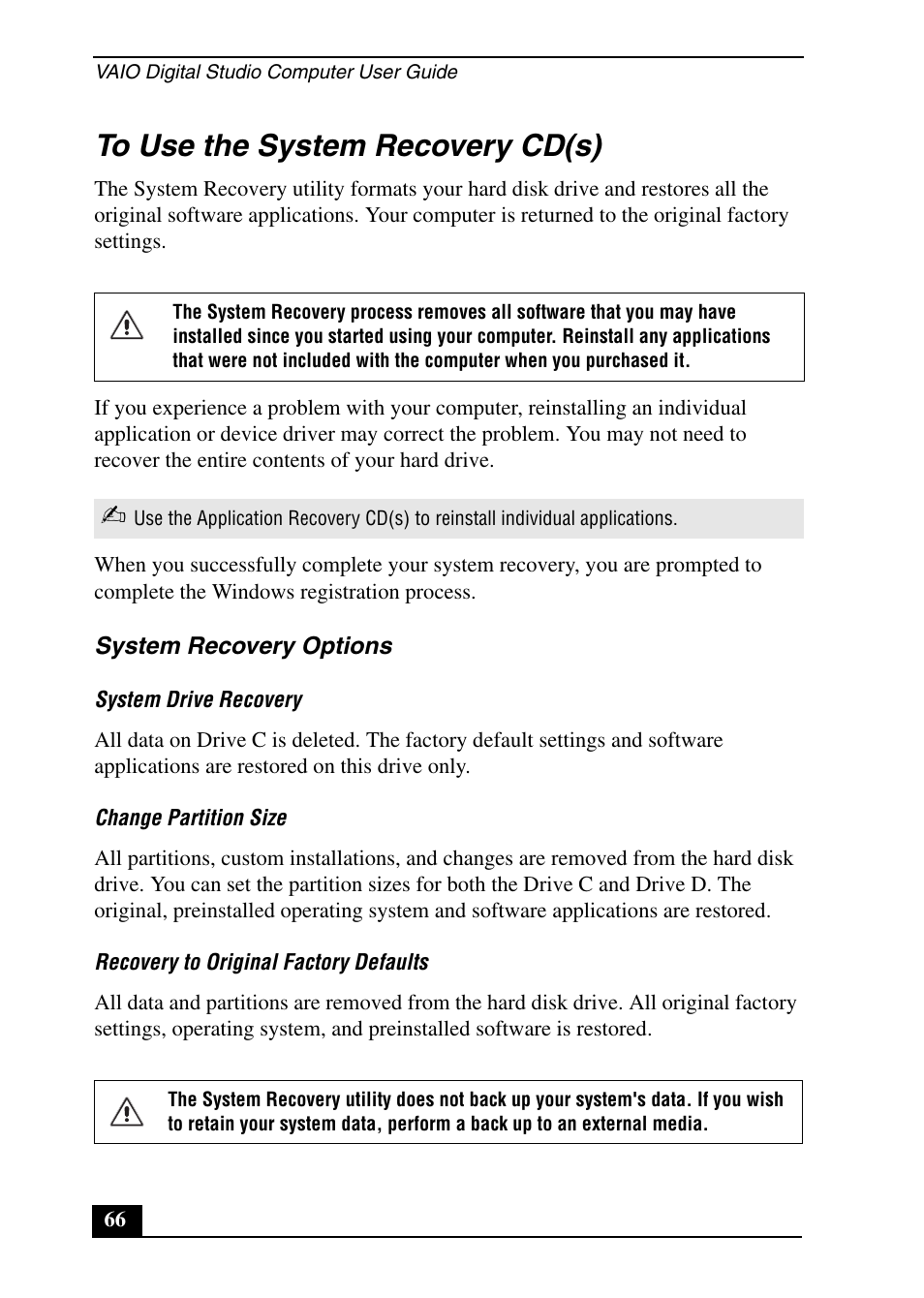 Sony PCV-RX690G User Manual | Page 66 / 100