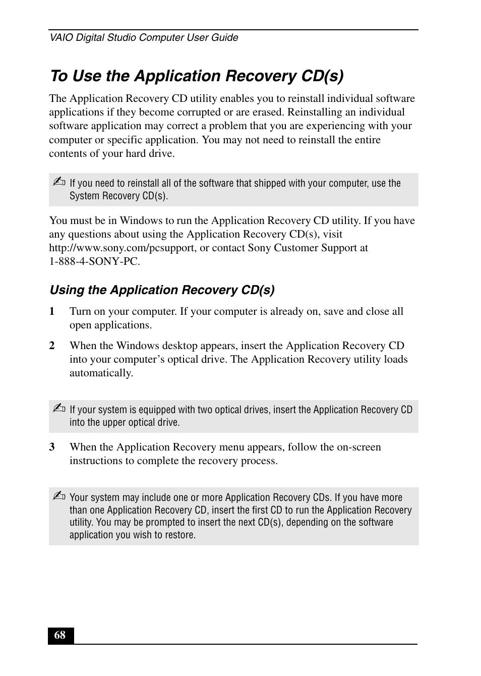 Sony PCV-RX690G User Manual | Page 68 / 100