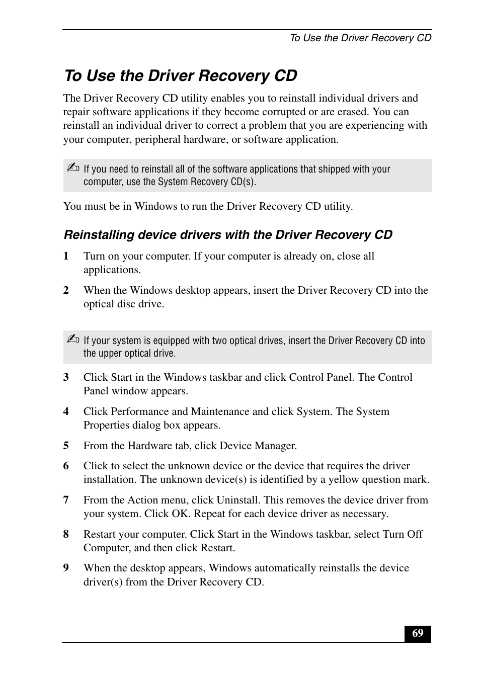 Sony PCV-RX690G User Manual | Page 69 / 100