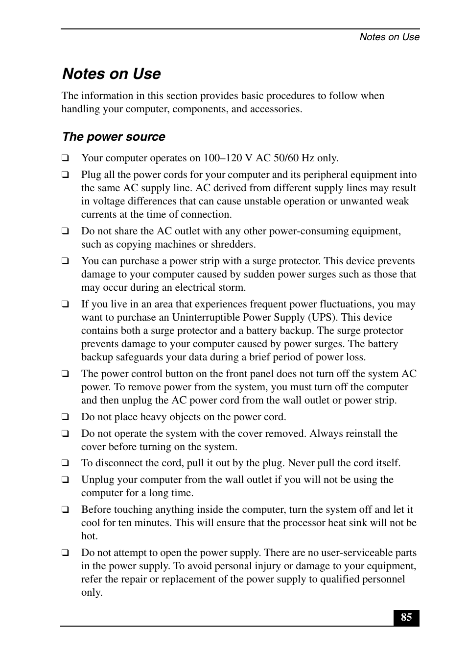 Sony PCV-RX690G User Manual | Page 85 / 100