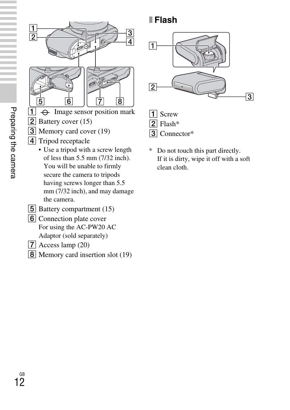 Xflash | Sony NEX-C3A User Manual | Page 12 / 85