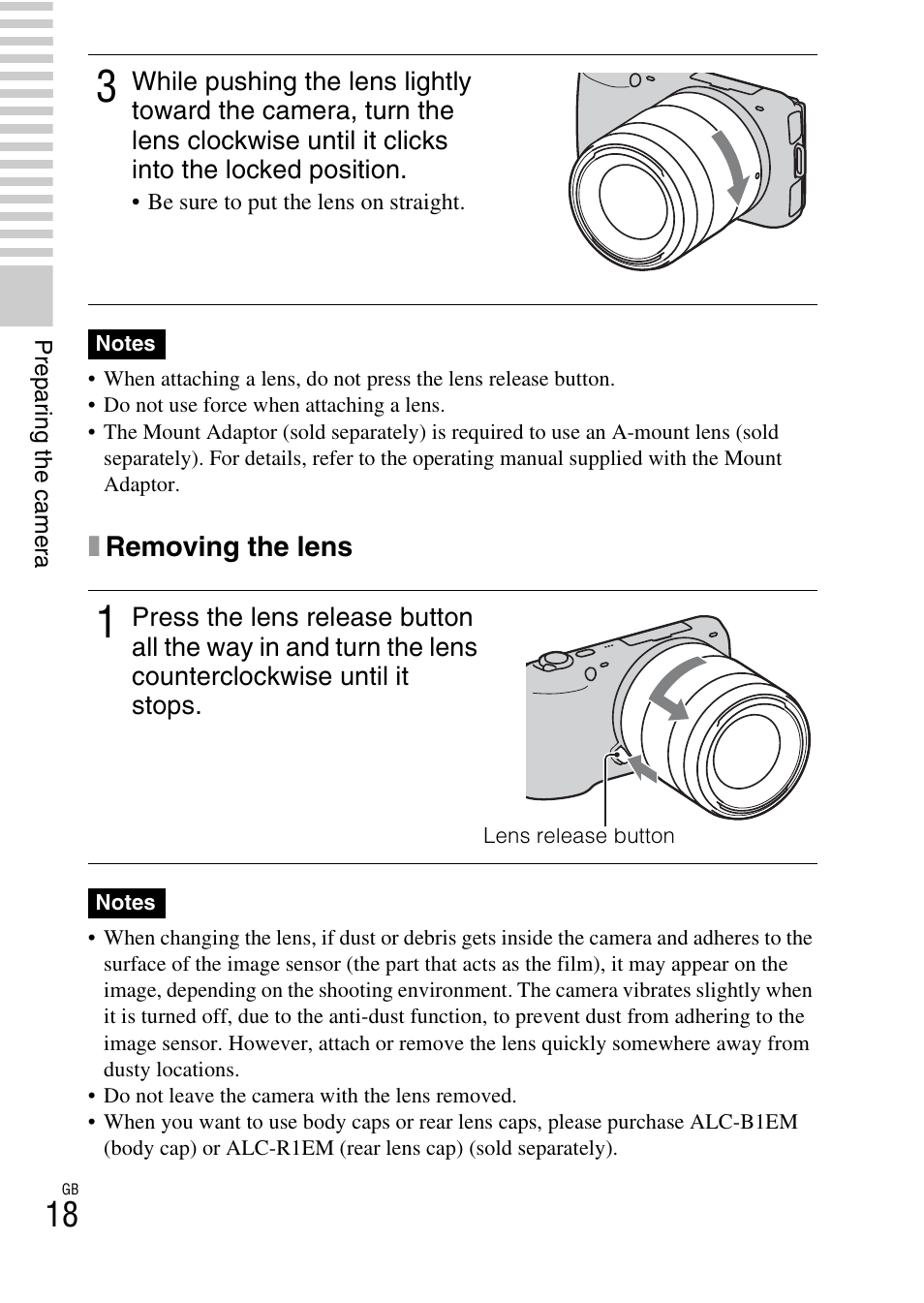 Sony NEX-C3A User Manual | Page 18 / 85