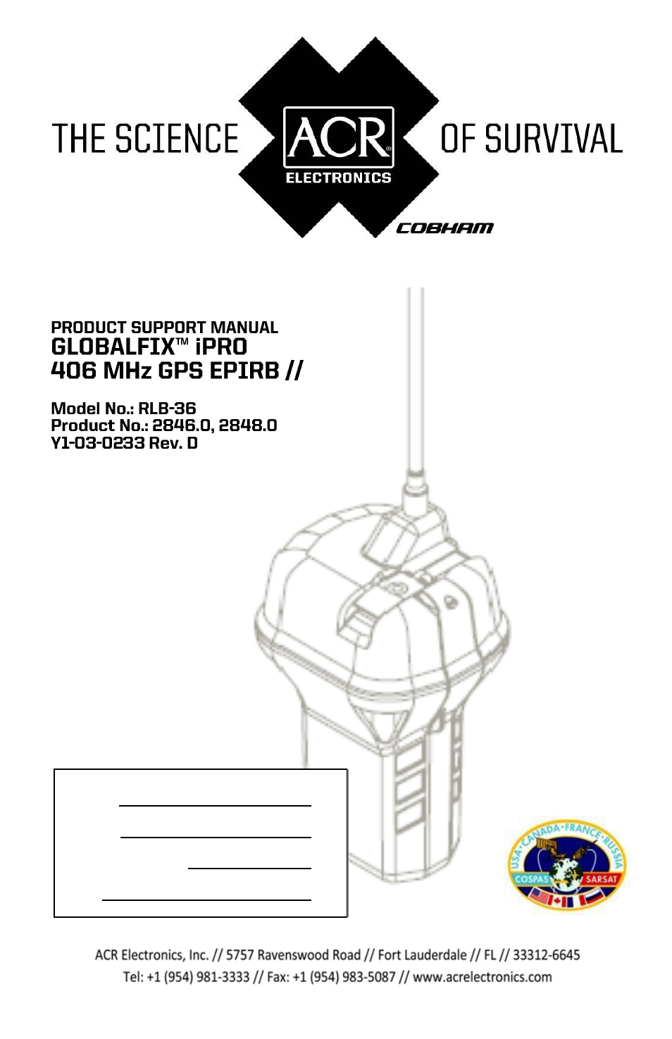 ACR Electronics GlobalFix RLB-36 User Manual | 43 pages