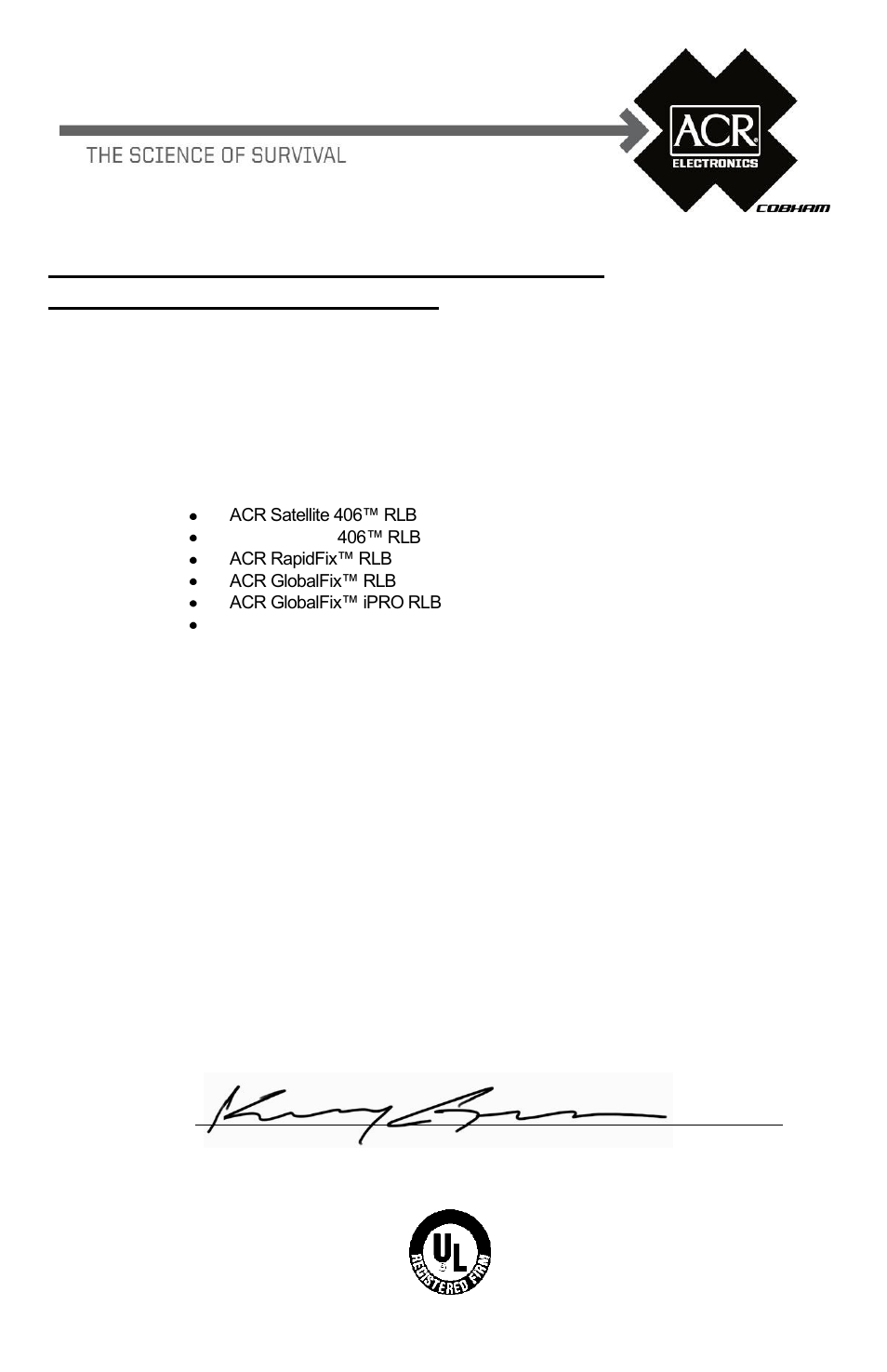 ACR Electronics GlobalFix RLB-36 User Manual | Page 43 / 43