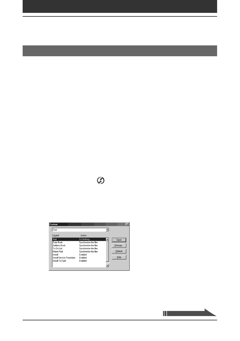 Customizing hotsync application settings (conduit), 109 advanced hotsync | Sony PEG-SJ30 User Manual | Page 109 / 222