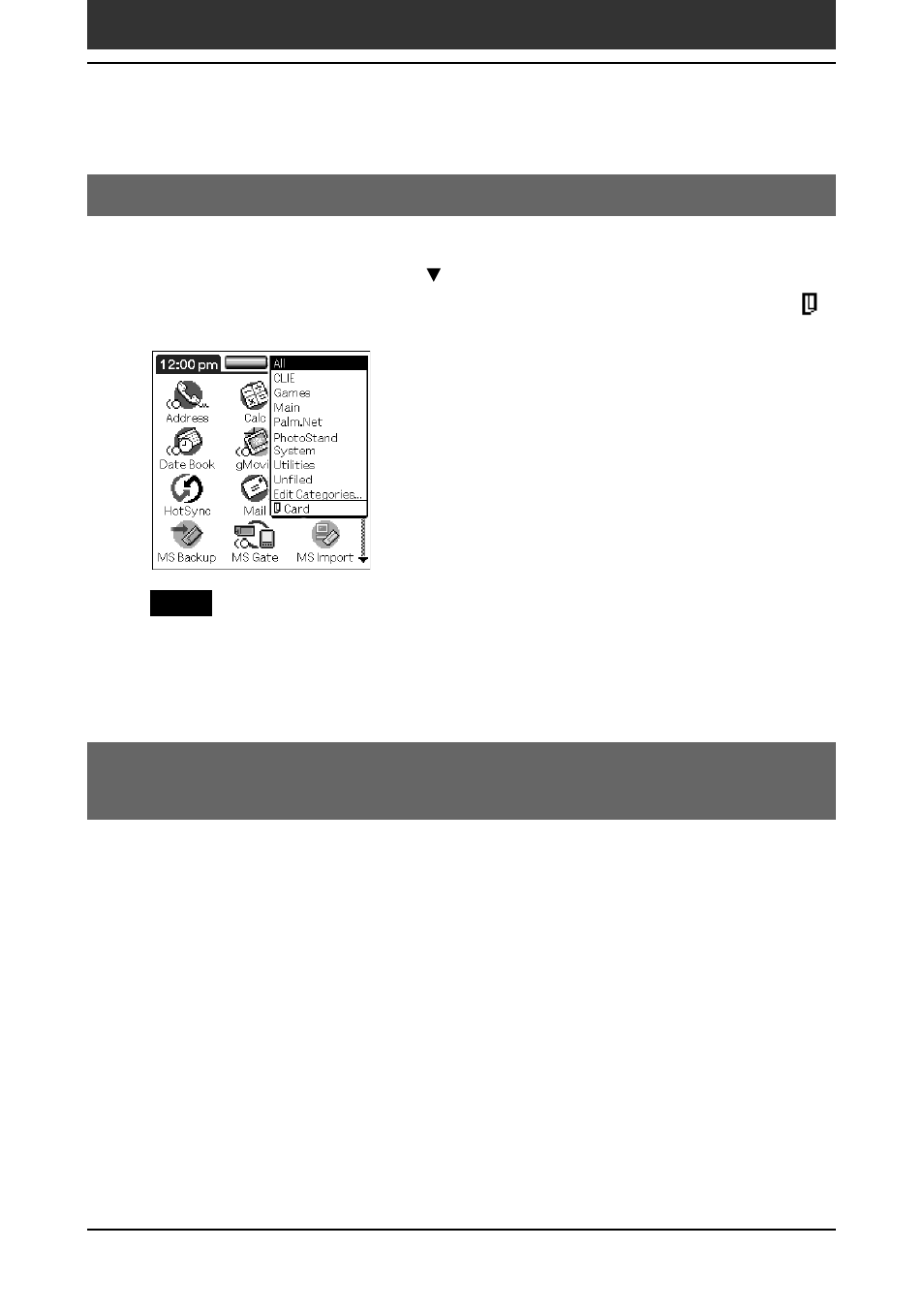 Starting an application in memory stick media | Sony PEG-SJ30 User Manual | Page 136 / 222