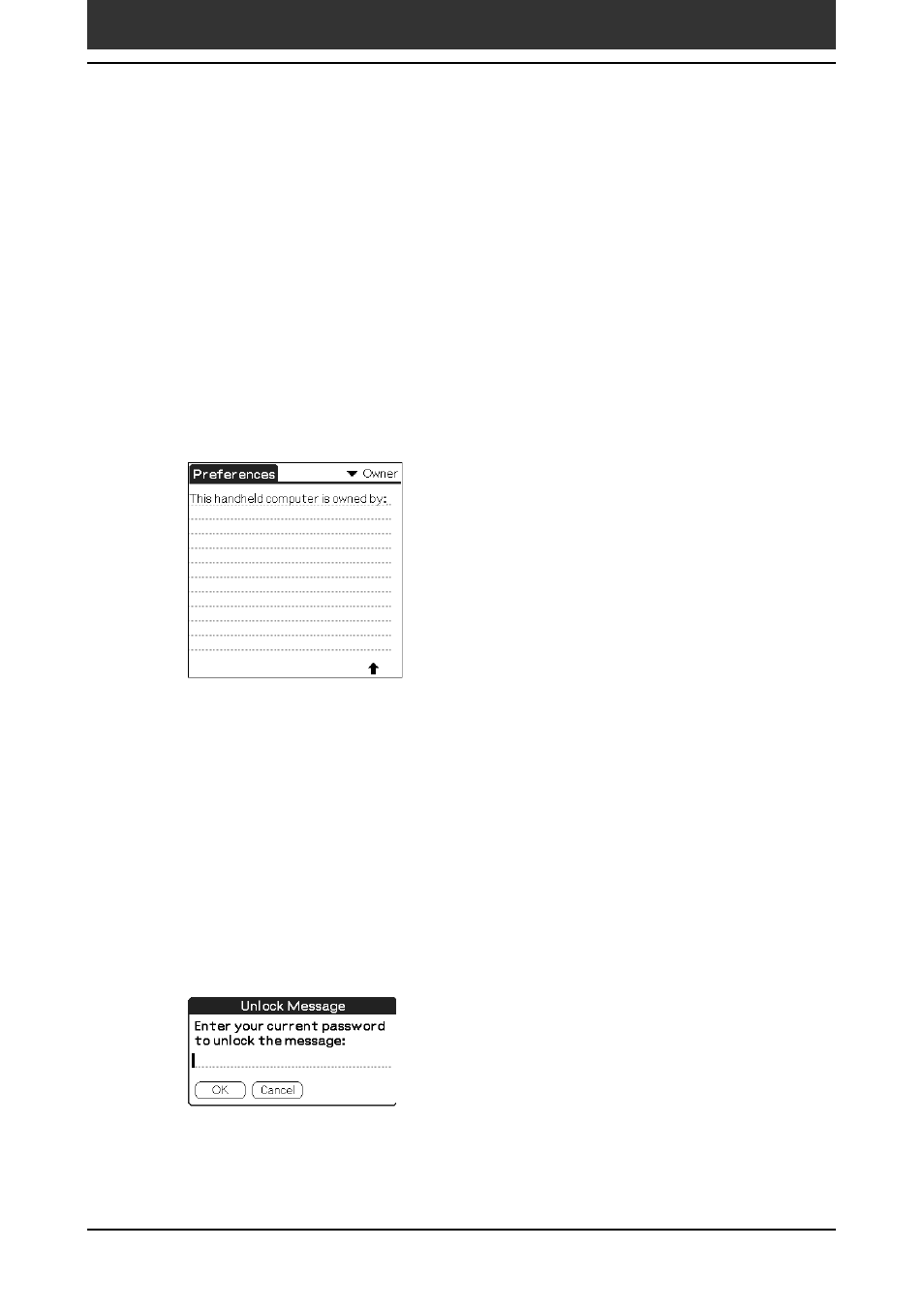 Entering owner information | Sony PEG-SJ30 User Manual | Page 169 / 222