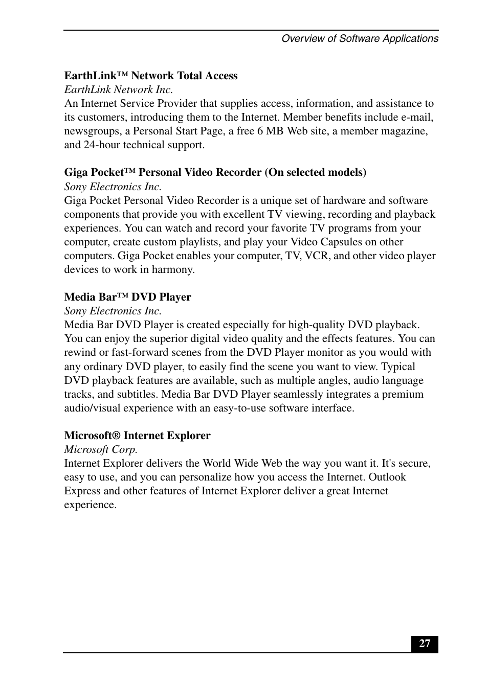 Sony PCV-RX690G User Manual | Page 27 / 36