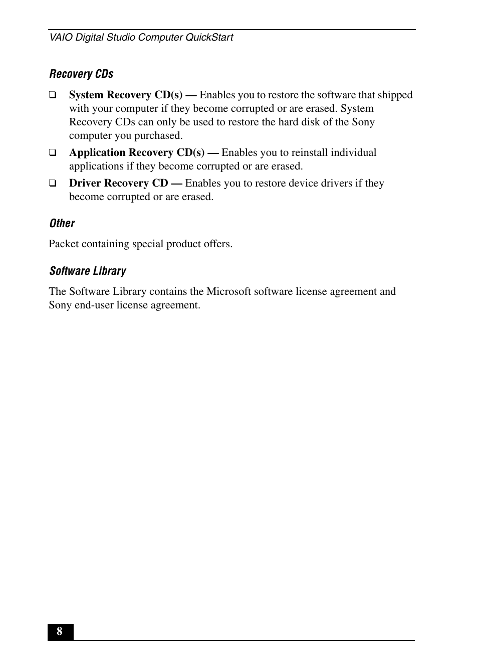 Sony PCV-RX690G User Manual | Page 8 / 36