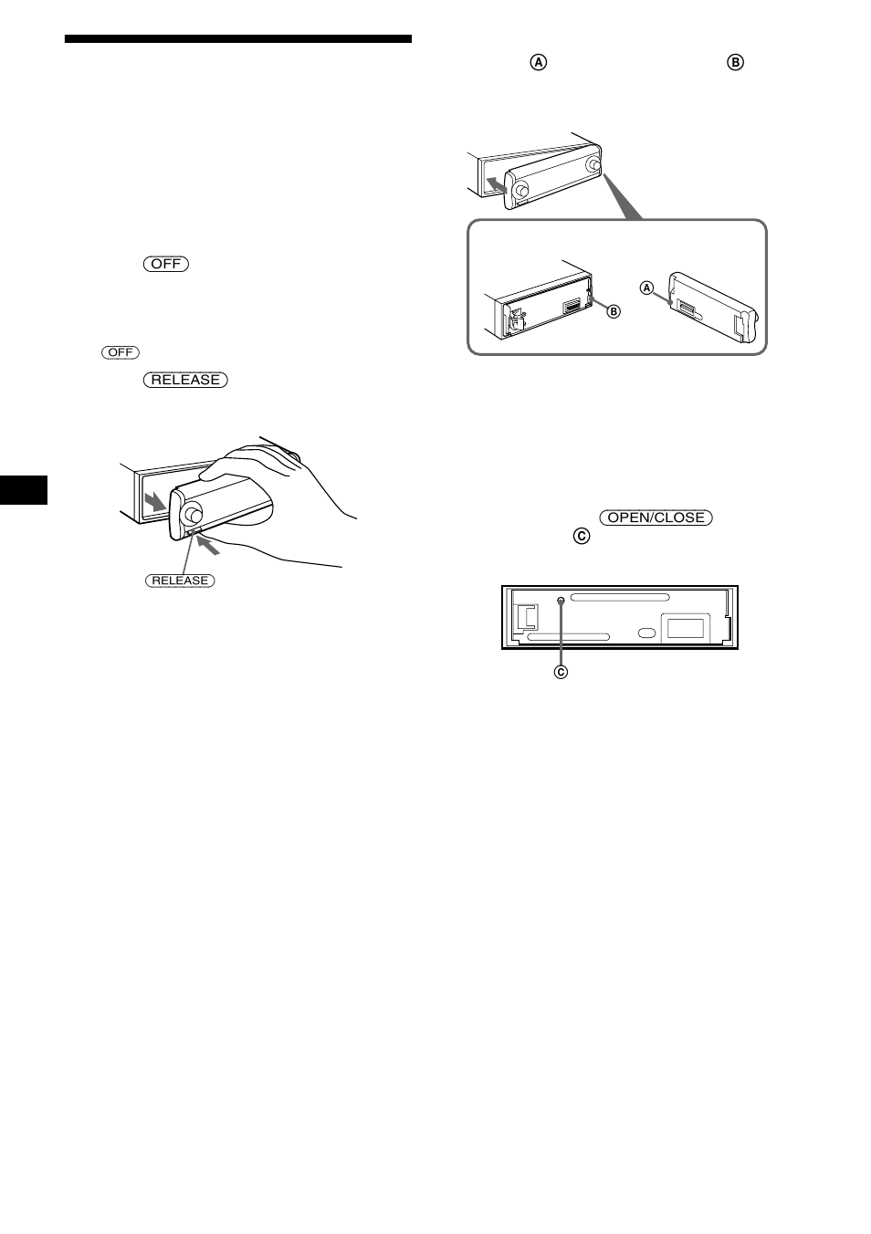 Detaching the front panel, 10 detaching the front panel | Sony CDX-MP70 User Manual | Page 10 / 96