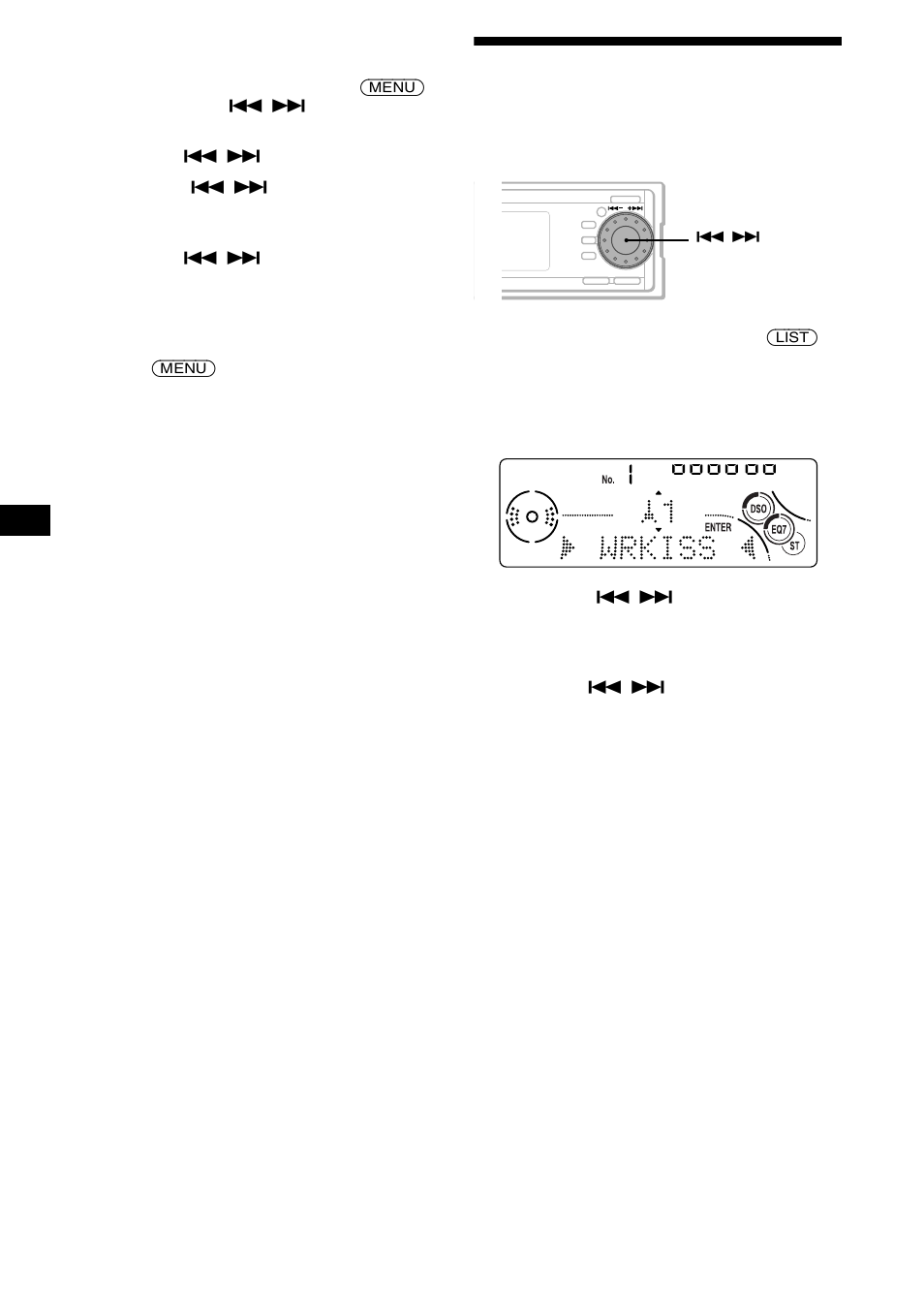 Tuning in a station through a list - list-up, Tuning in a station through a list, List-up | Sony CDX-MP70 User Manual | Page 18 / 96