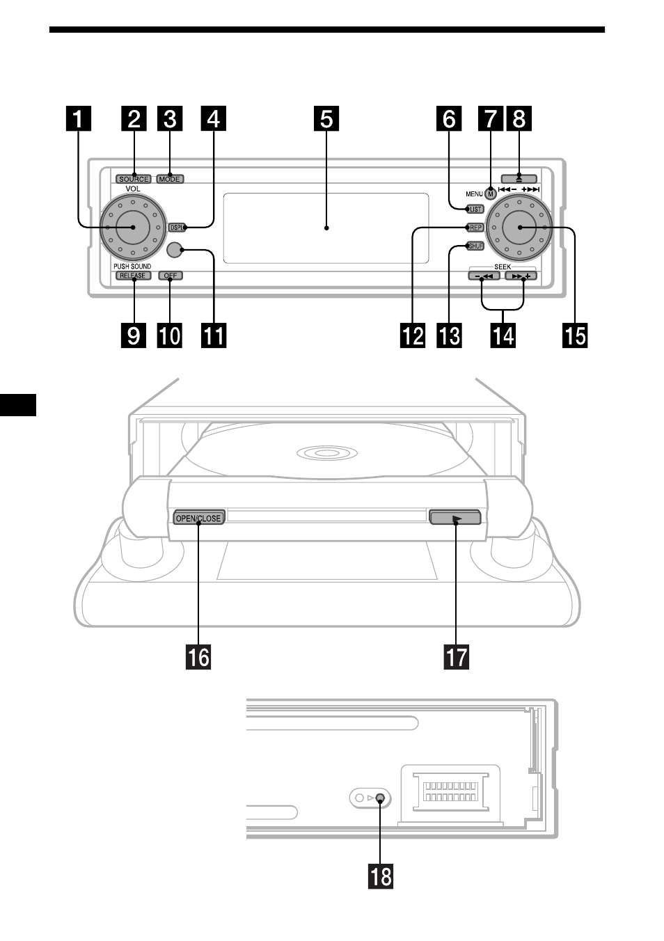 Emplacement des commandes, 4emplacement des commandes | Sony CDX-MP70 User Manual | Page 36 / 96