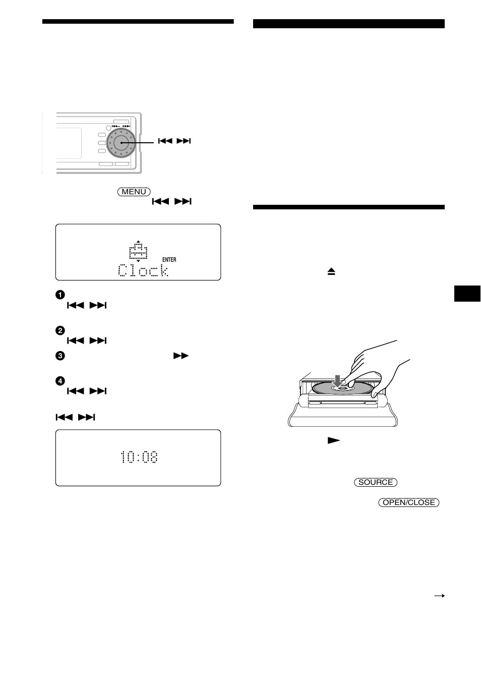 Réglage de l’horloge, Lecteur cd lecteur cd/md (en option), Lecture d’un disque | 11 réglage de l’horloge | Sony CDX-MP70 User Manual | Page 43 / 96