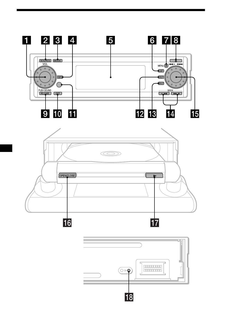 Ubicación de los controles, 4ubicación de los controles | Sony CDX-MP70 User Manual | Page 68 / 96