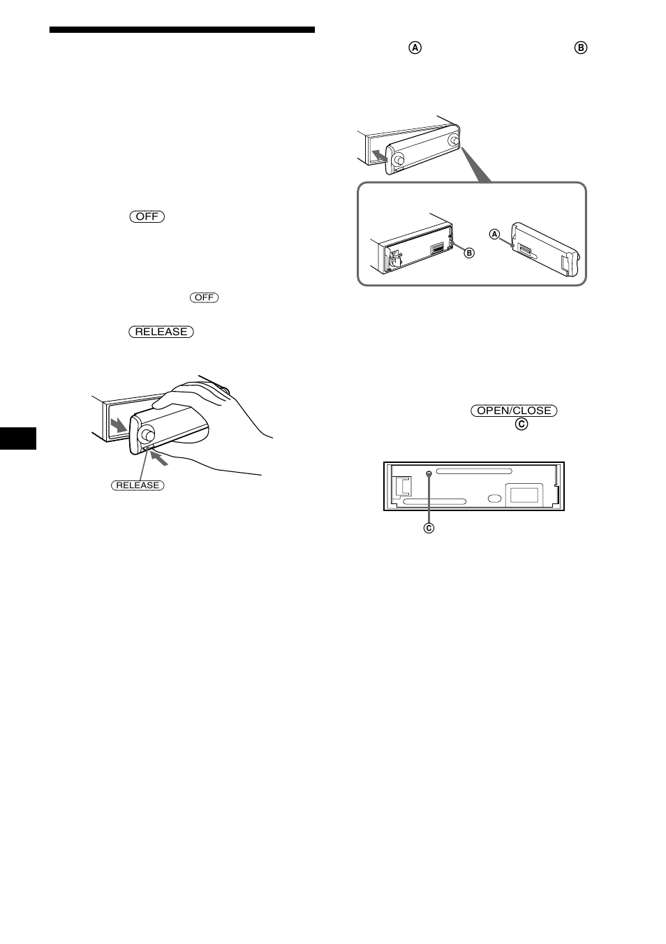 Extracción del panel frontal, 10 extracción del panel frontal | Sony CDX-MP70 User Manual | Page 74 / 96