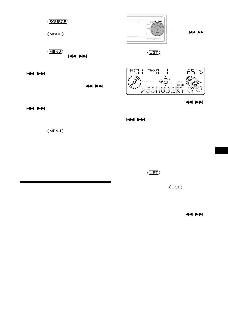 Localizacion de discos por nombre - listado, Localización de discos por nombre, Listado | Sony CDX-MP70 User Manual | Page 79 / 96